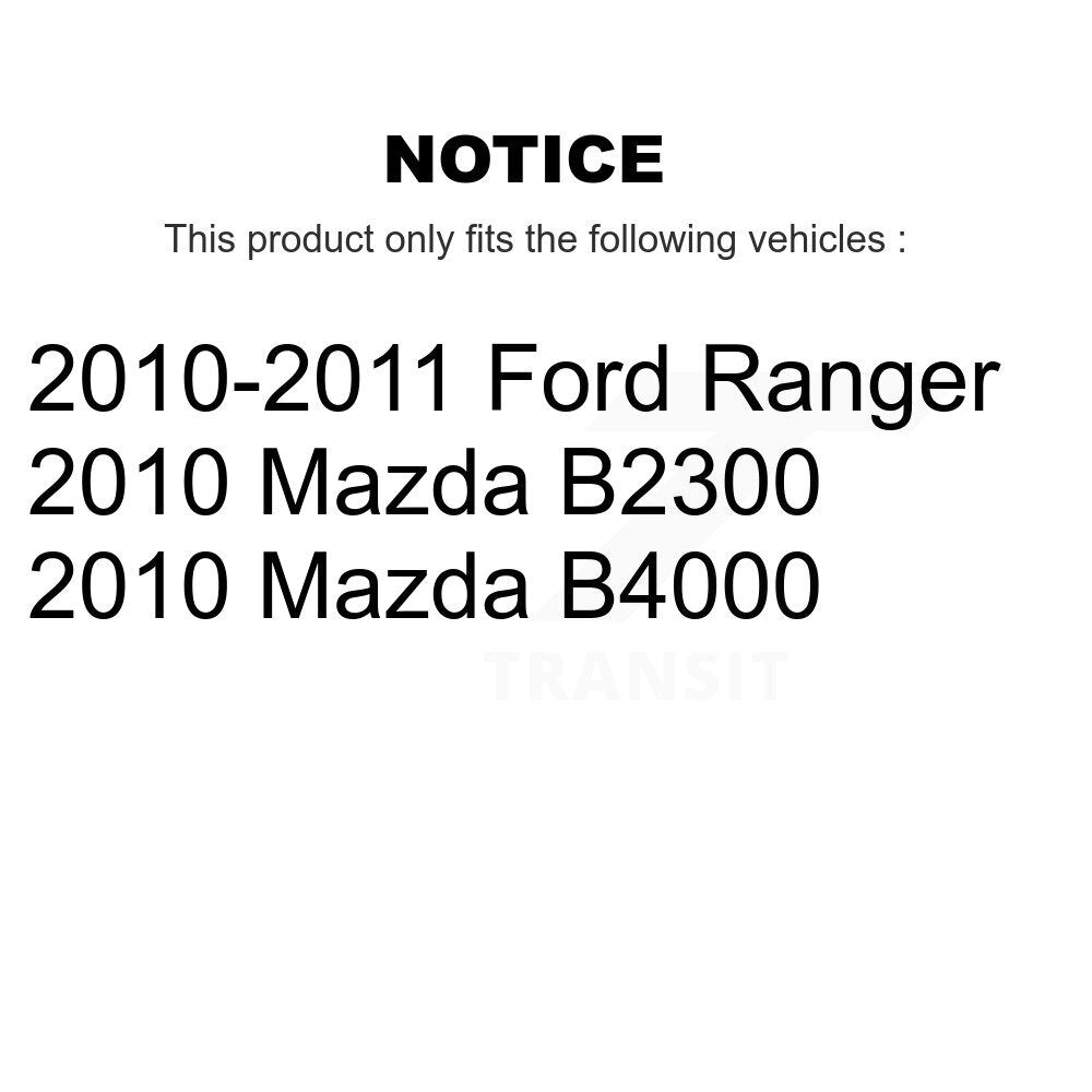 Rotors de frein à disque arrière et Kit de plaquettes semi-métalliques pour Ford Ranger Mazda B2300 B400