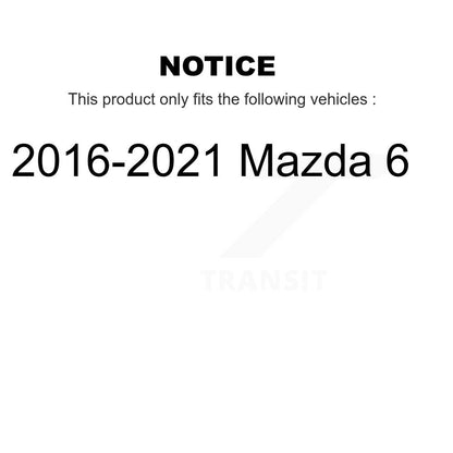 Kit de disques de frein à disque arrière et plaquettes en céramique pour Mazda 6 2016-2021 K8A-101236