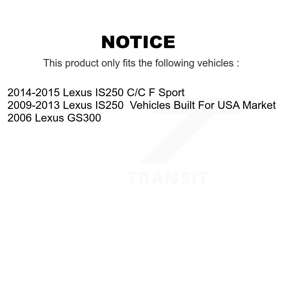 Kit de rotors de frein à disque avant et plaquettes en céramique pour Lexus IS250 GS300 K8A-101264
