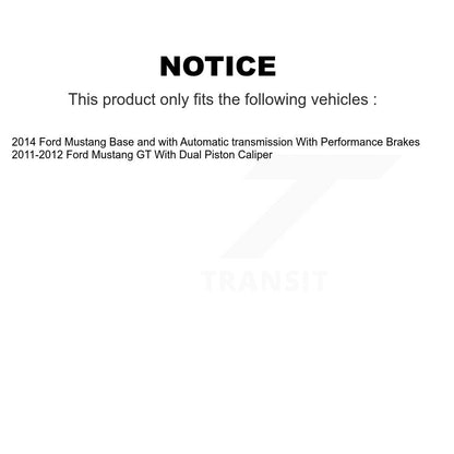 Kit de plaquettes en céramique et de rotors de frein à disque avant et arrière, pour Ford Mustang K8A-101461