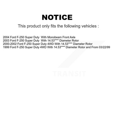 Kit de plaquettes semi-métalliques avant et arrière et disques de frein, pour Ford F-250 Super Dut