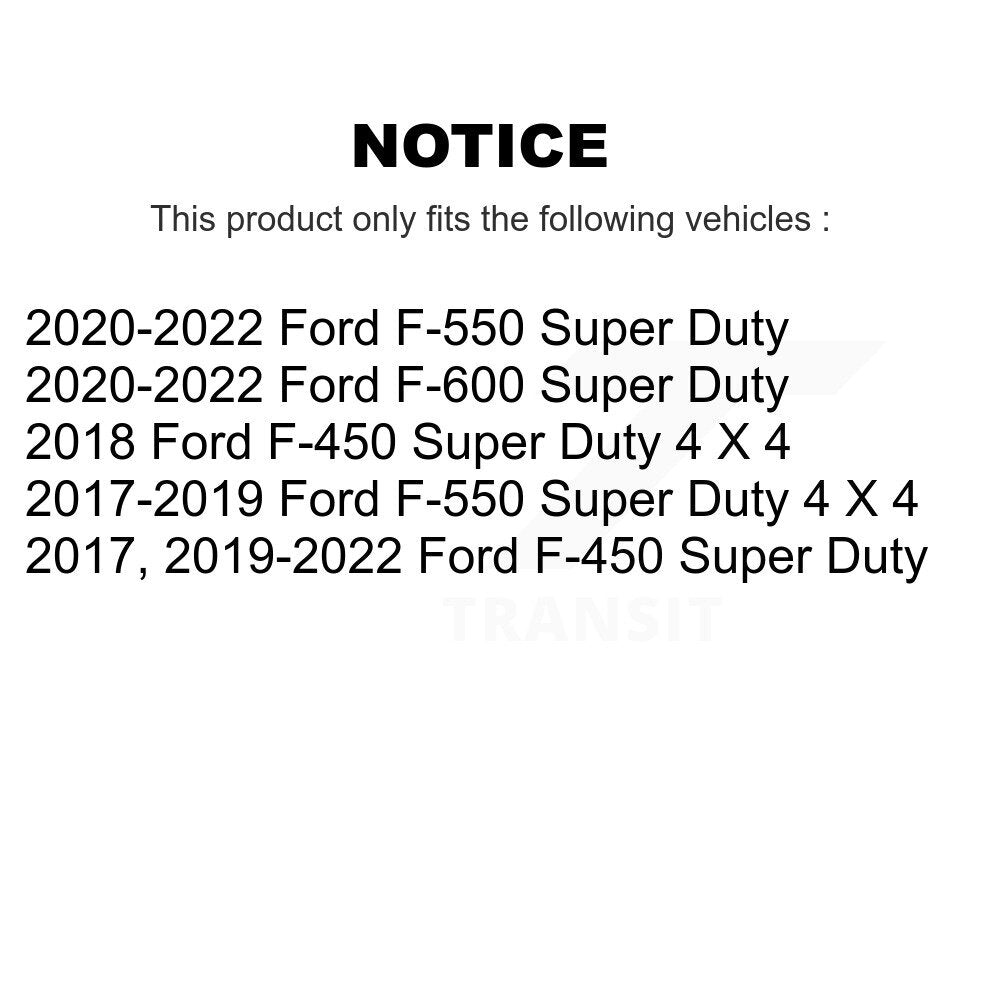 Kit de plaquettes semi-métalliques avant et arrière et Rotor de frein, pour Ford F-450 Super Duty F-55