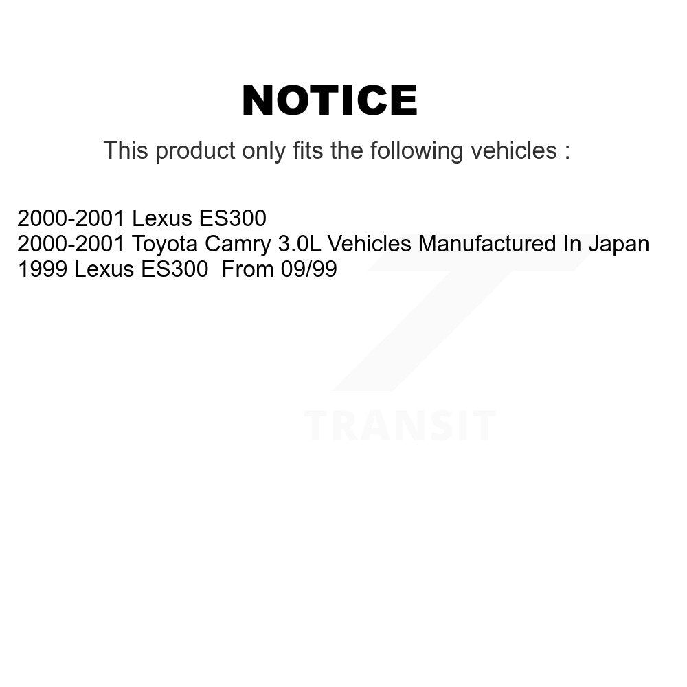 Kit de plaquettes en céramique et de disques de frein avant et arrière, pour Toyota Camry Lexus ES300