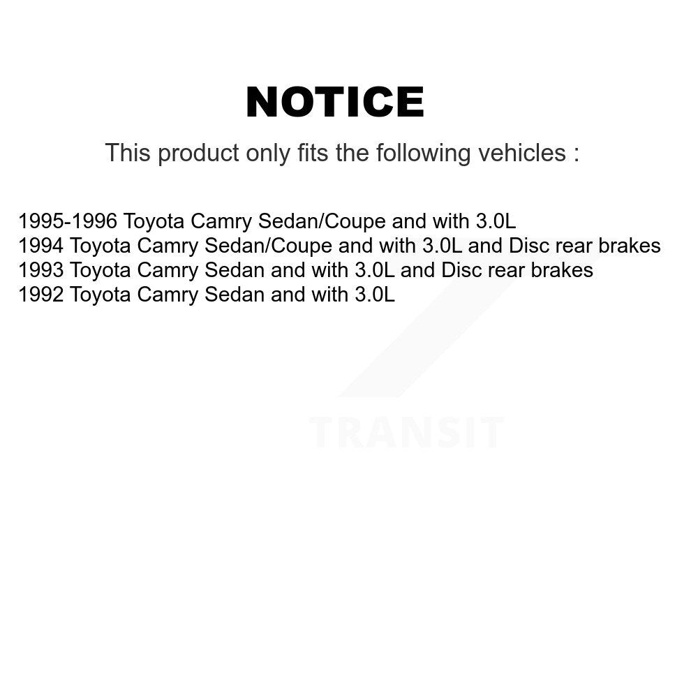 Kit de plaquettes en céramique et de rotors de frein à disque avant et arrière, pour Toyota Camry K8A-102049