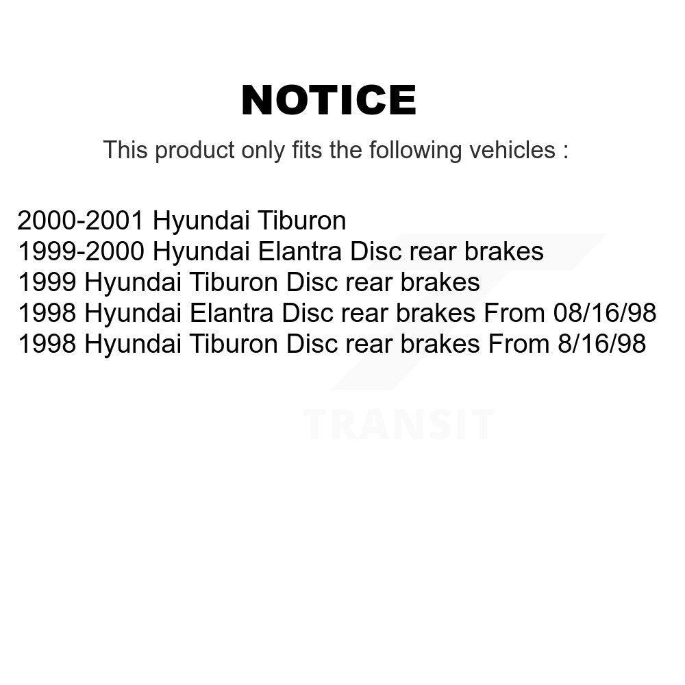 Kit de plaquettes en céramique et de rotors de frein à disque avant et arrière, pour Hyundai Tiburon Elantra