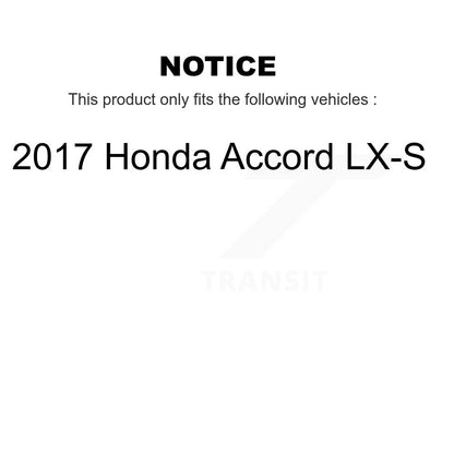 Kit de plaquettes en céramique et de rotors de frein à disque avant et arrière, pour Honda Accord LX-S 2017