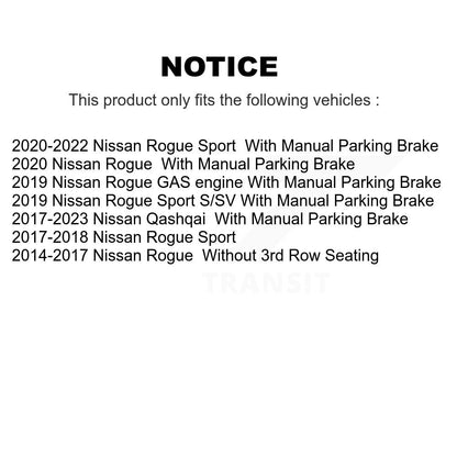 Kit de plaquettes en céramique et de disques de frein avant et arrière, pour Nissan Rogue Sport Qashqa