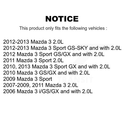 Kit de plaquettes en céramique et de disques de frein avant et arrière, pour Mazda 3 Sport K8A-102627