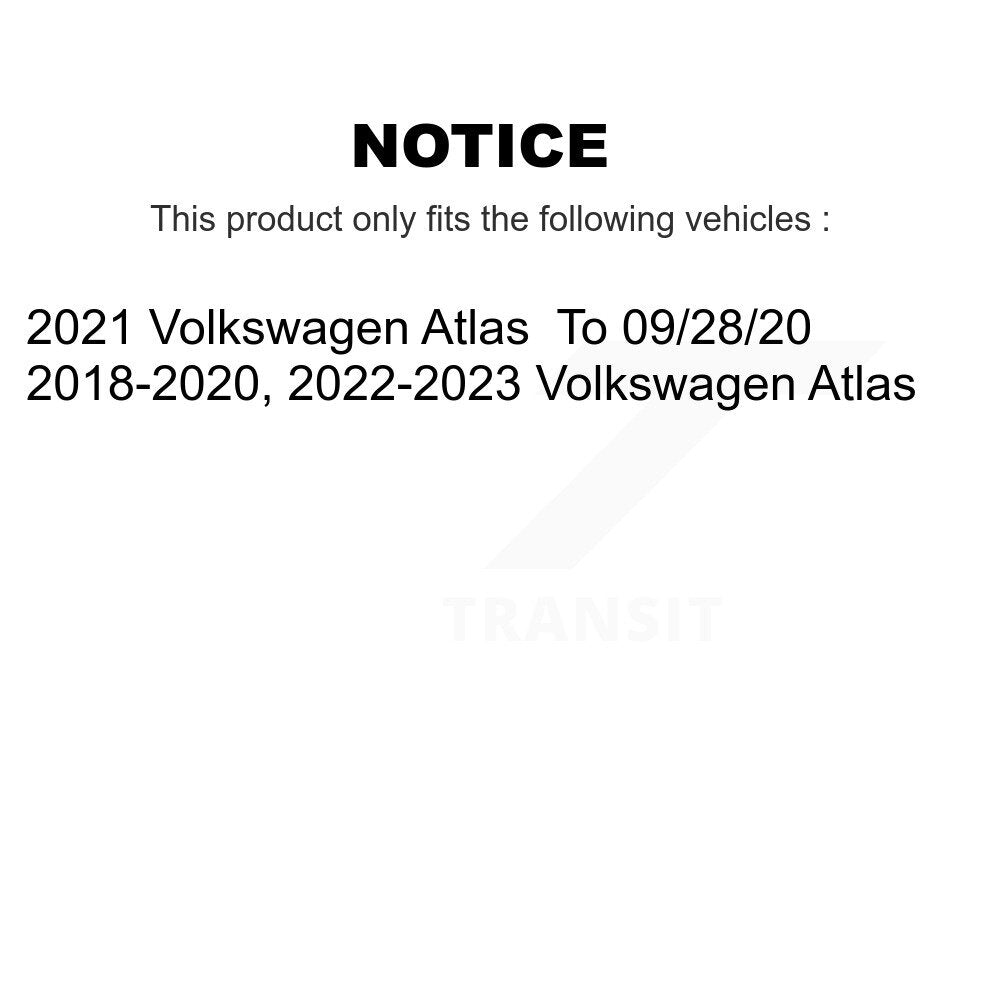 Kit de plaquettes en céramique et de rotors de frein à disque avant et arrière, pour Volkswagen Atlas