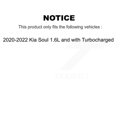 Kit de rotor de frein à plaquettes en céramique avant et arrière, pour Kia Soul 20-22, 1,6 l, avec turbocompresseur