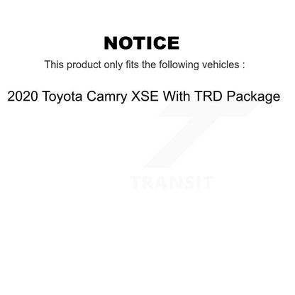Kit de rotors de frein à plaquettes en céramique avant et arrière, pour Toyota Camry XSE 20 avec emballage TRD