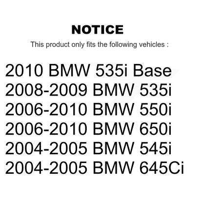 Kit de plaquettes semi-métalliques avant et arrière et Rotor de frein, pour BMW 650i 645Ci 550i 545i 535