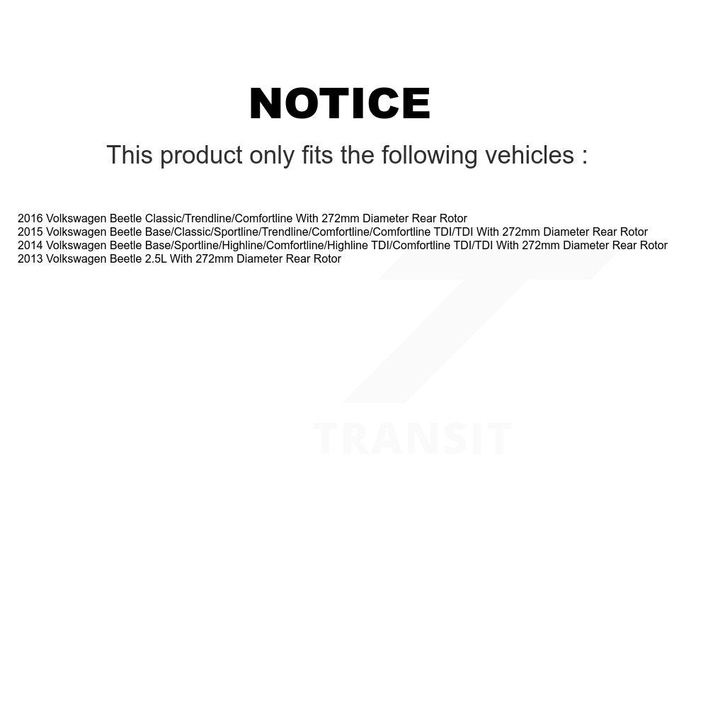 Kit de plaquettes semi-métalliques avant et arrière et disques de frein pour Volkswagen Beetle