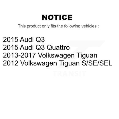 Kit de rotors de frein à disque à plaquettes semi-métalliques avant et arrière, pour Volkswagen Tiguan Audi Q
