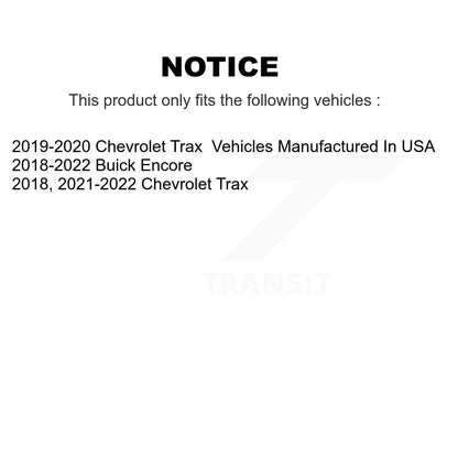 Rotors de frein à disque avant et Kit de plaquettes en céramique pour Buick Encore Chevrolet Trax