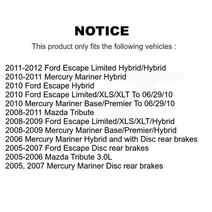 Rotors de frein avant et Kit de plaquettes semi-métalliques pour Ford Escape Mazda hommage Mercur