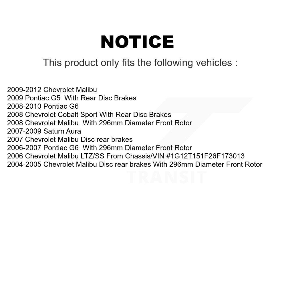 Kit de plaquettes de frein avant en céramique, pour Chevrolet Malibu Pontiac G5 G6 Cobalt Aur