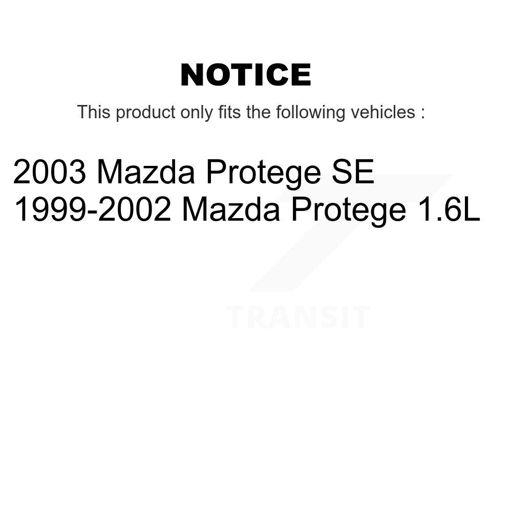 Kit de disques de frein à disque avant et plaquettes semi-métalliques pour Mazda Protege K8A-104262