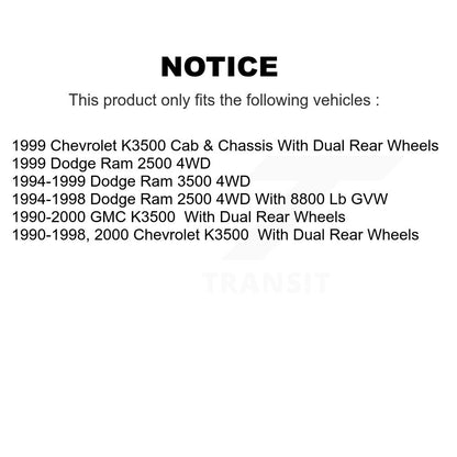 Kit de plaquettes de frein semi-métalliques pour Rotors de frein avant, pour Dodge Ram 2500 K3500 3500 Chevrole