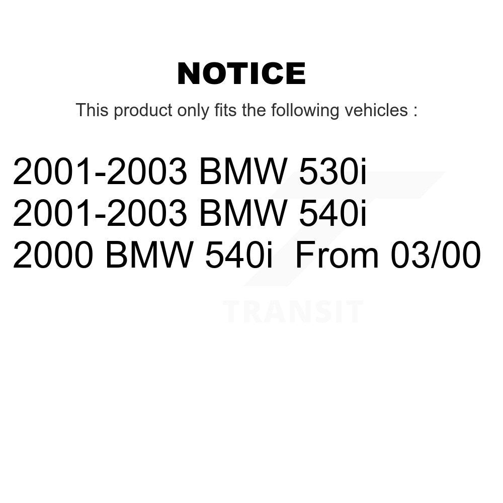 Kit de disques de frein à disque avant et plaquettes semi-métalliques pour BMW 530i 540i K8A-104367