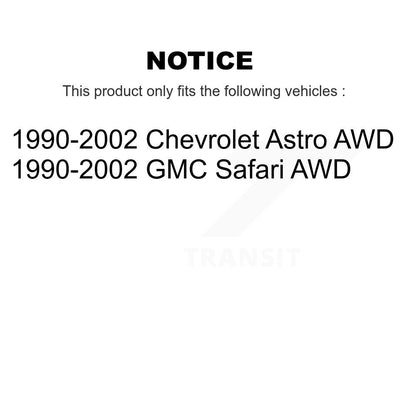 Kit de plaquettes de frein à disque avant, Rotors semi-métalliques, pour Chevrolet Astro GMC Safari AW