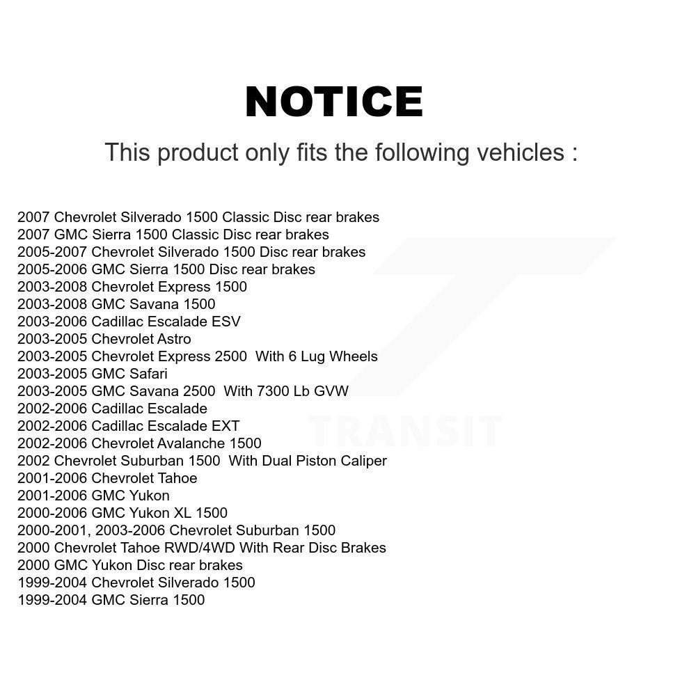 Kit de plaquettes de frein semi-métalliques pour Rotors de frein avant, pour Chevrolet GMC Silverado 1500 Sierr