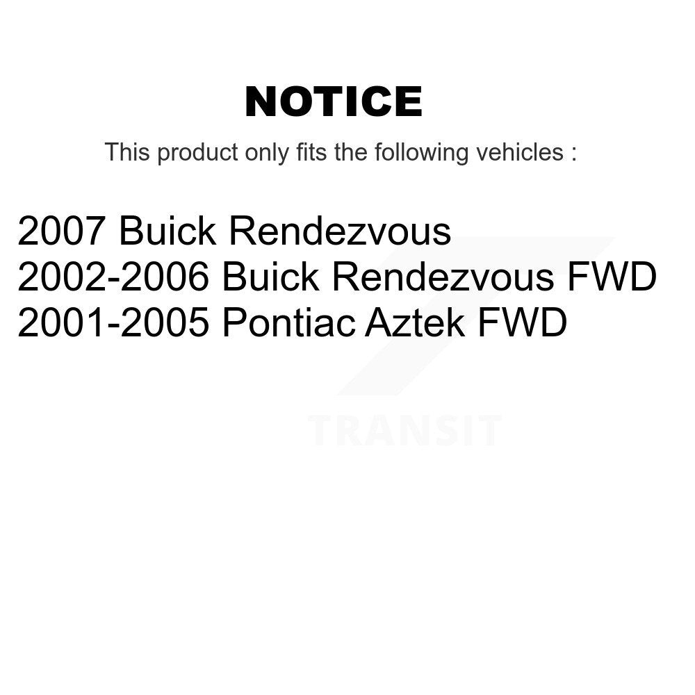 Kit de plaquettes de frein semi-métalliques pour Rotors de frein à disque avant, pour Buick rendez-vous Pontiac Azte