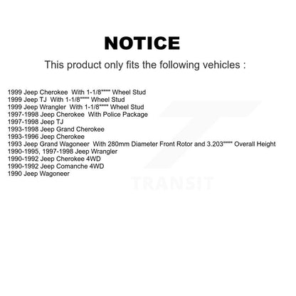 Kit de plaquettes semi-métalliques de Rotor de frein à disque avant, pour Jeep Wrangler Cherokee Grand T