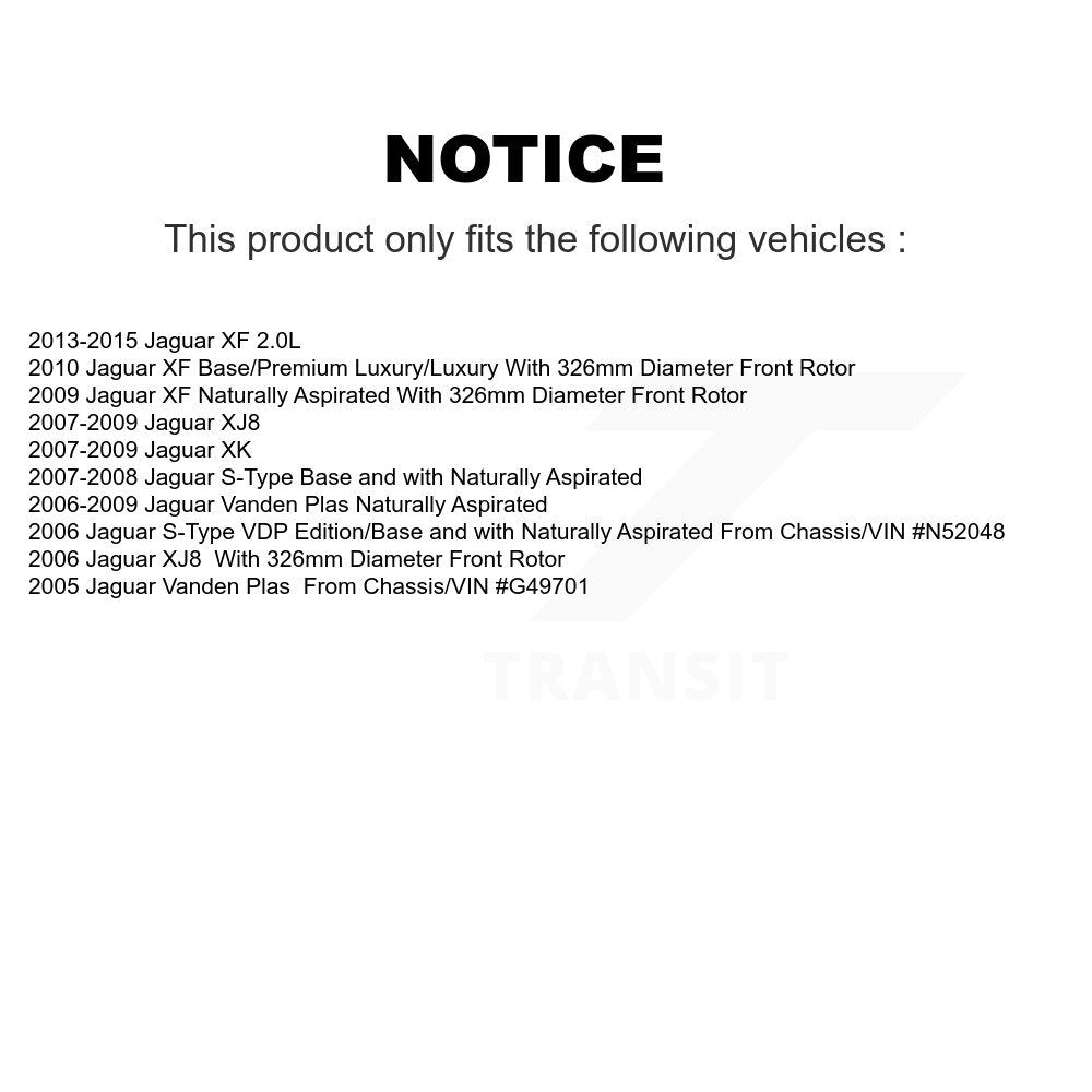 Kit de plaquettes de frein semi-métalliques pour Rotors de frein avant, pour Jaguar XF XK Vanden Plas s-type XJ
