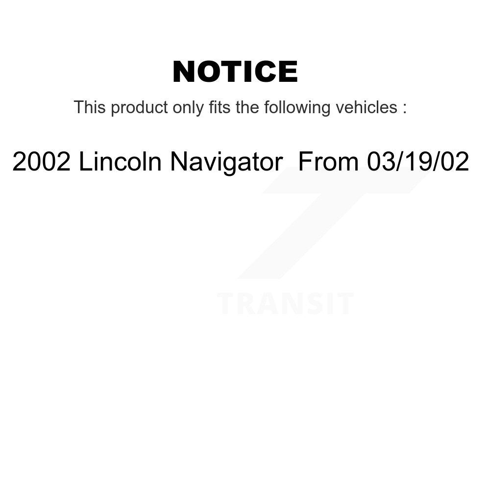 Kit de plaquettes semi-métalliques de rotor de frein avant pour Lincoln Navigator 2002 à partir de 03 19 0