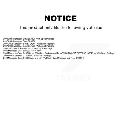 Kit de rotor de frein avant et de plaquettes semi-métalliques pour Mercedes-Benz C230 SLK350 CLK35