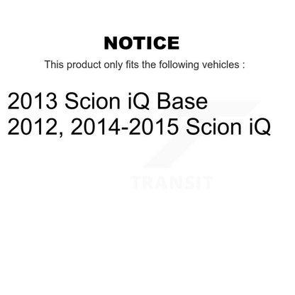 Kit de disques de frein à disque avant et plaquettes en céramique pour Scion iQ K8A-104811