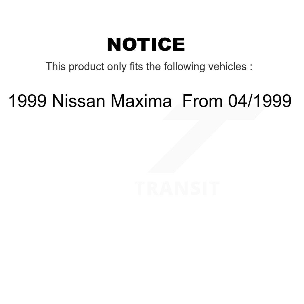 Kit de disques de frein à disque avant et de plaquettes en céramique pour Nissan Maxima 1999 à partir de 04