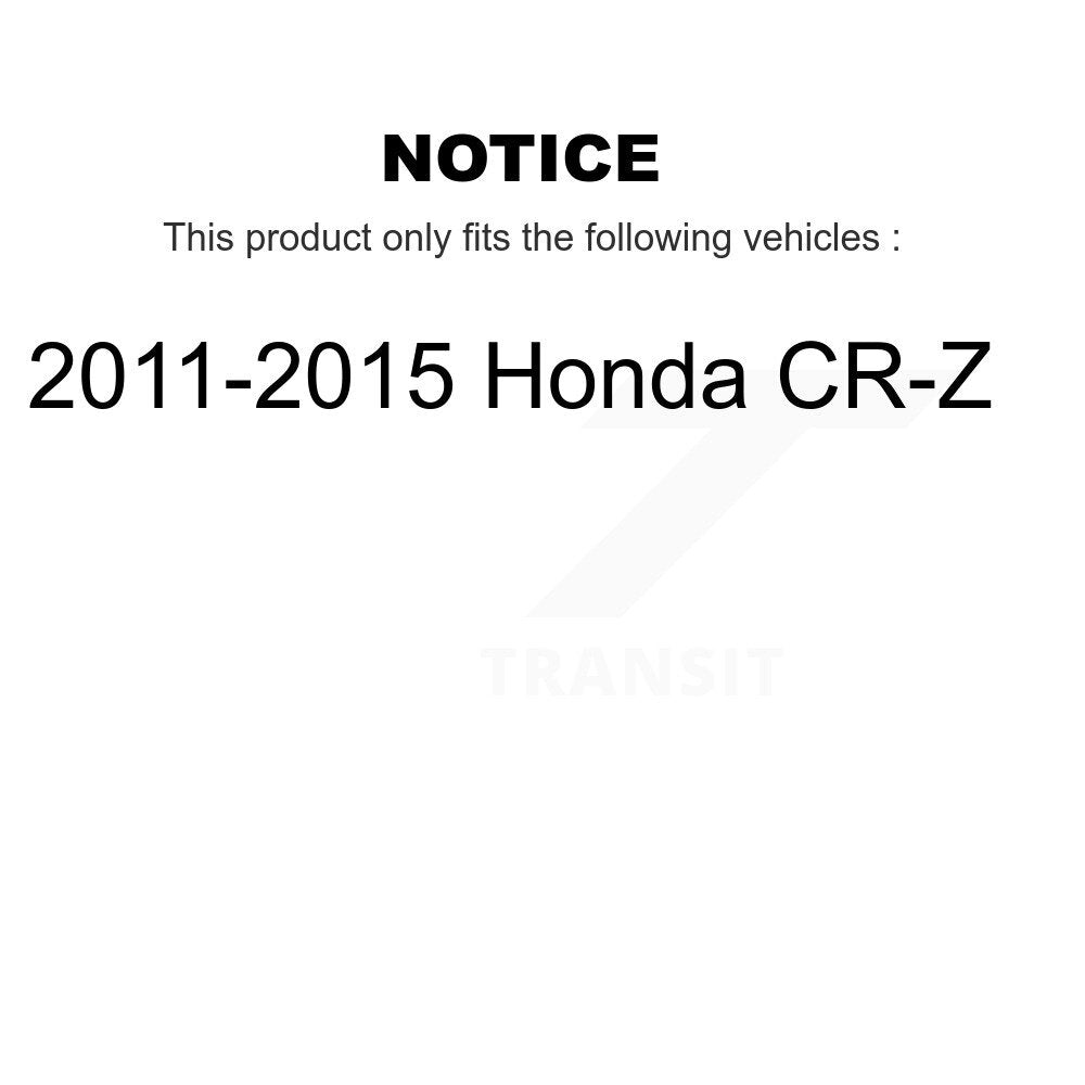 Kit de rotors de frein à disque avant et plaquettes en céramique pour Honda CR-Z 2011-2015 K8A-10482