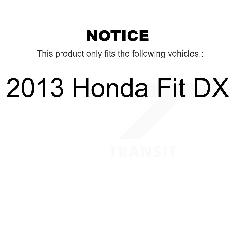 Rotors de frein à disque avant et arrière, plaquettes en céramique et Kit de batterie pour Honda Fit DX 2013