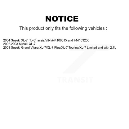 Kit de plaquettes et de tambour semi-métalliques, Rotor de frein avant et arrière, pour Suzuki XL-7 Grand Vitar