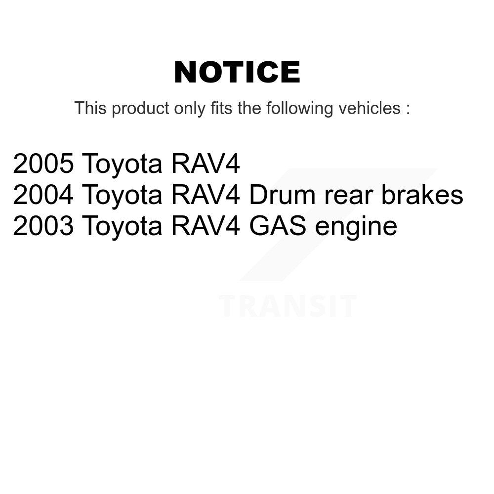 Rotors de frein à disque avant et arrière, plaquettes en céramique et Kit de tambour pour Toyota RAV4