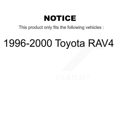Rotors de frein à disque avant et arrière, plaquettes en céramique et Kit de batterie pour Toyota RAV 1996 – 2000