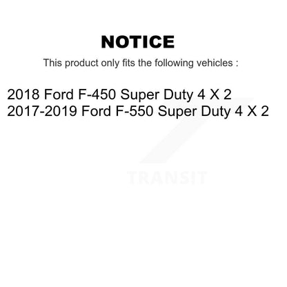 Kit de moyeu de Rotor de frein à plaquettes semi-métalliques avant et arrière, pour Ford F-450 Super Duty F-55