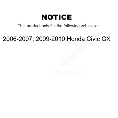 Rotors de frein à disque avant et arrière, plaquettes en céramique et Kit de tambour (9 pièces) pour Honda Civic GX