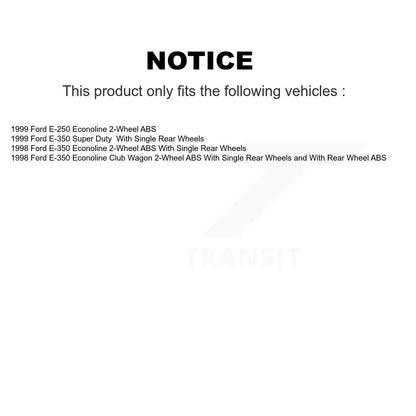 Kit de Rotor de frein à plaquettes semi-métalliques avant et arrière, pour Ford E-350 Super Duty Econolin