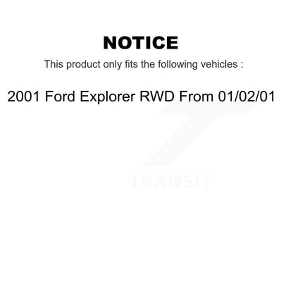Kit de Rotor de frein à plaquettes semi-métalliques avant et arrière, pour Ford Explorer RWD à partir de 01 02