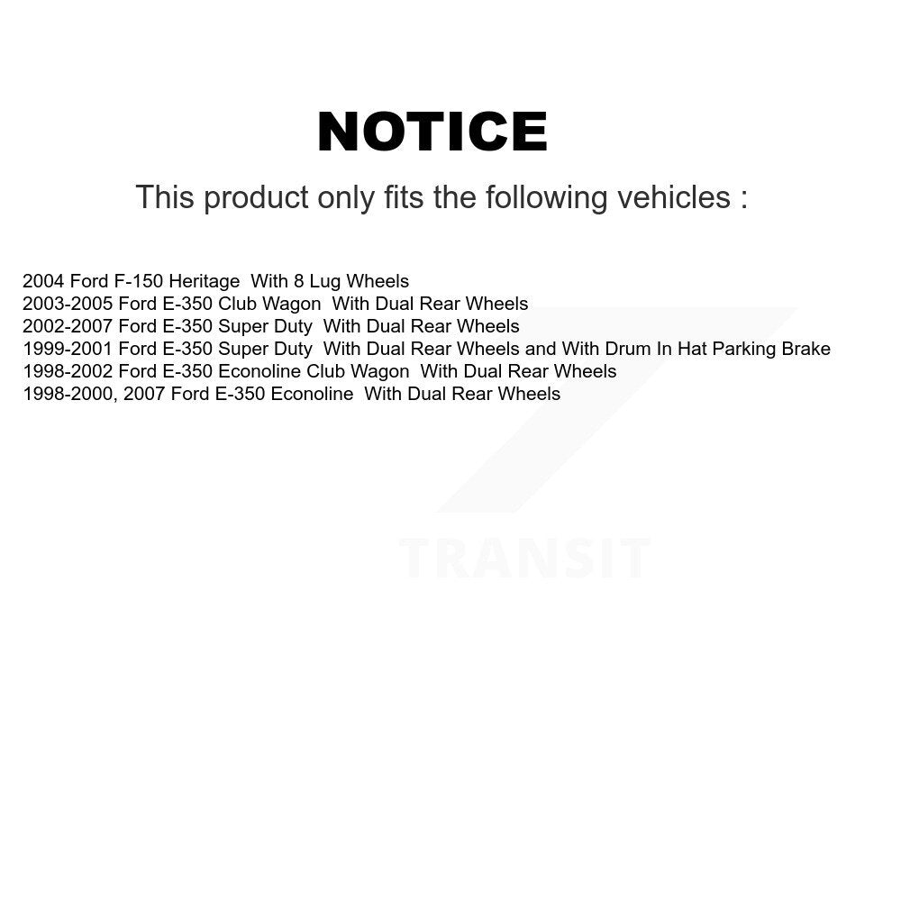 Kit de plaquettes semi-métalliques de Rotor de frein arrière, pour Ford E-350 Super Duty Econoline F-15