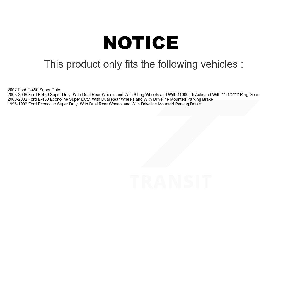 Kit de plaquettes de frein semi-métalliques pour disques de frein arrière, pour Ford E-450 Econoline Super Dut