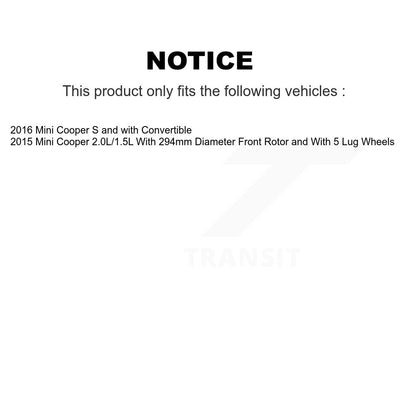 Kit de plaquettes en céramique et de rotors de frein à disque, semi-métalliques avant et arrière, pour Mini Cooper