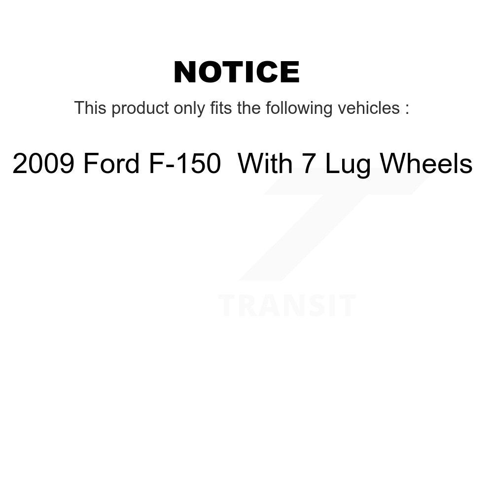 Kit de rotor de frein à plaquettes semi-métalliques avant et arrière pour Ford F-150 09 avec roue à 7 écrous