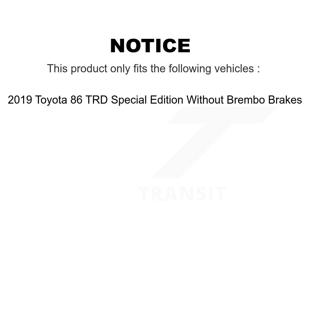 Kit de plaquettes semi-métalliques de rotor de frein avant pour Toyota 86 2019 sans frein Brembo