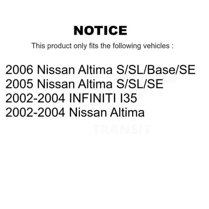 Kit de disques de frein à disque avant et plaquettes en céramique pour Nissan Altima INFINITI I35