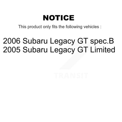 Kit de disques de frein à disque avant et plaquettes en céramique pour Subaru Legacy K8A-107033