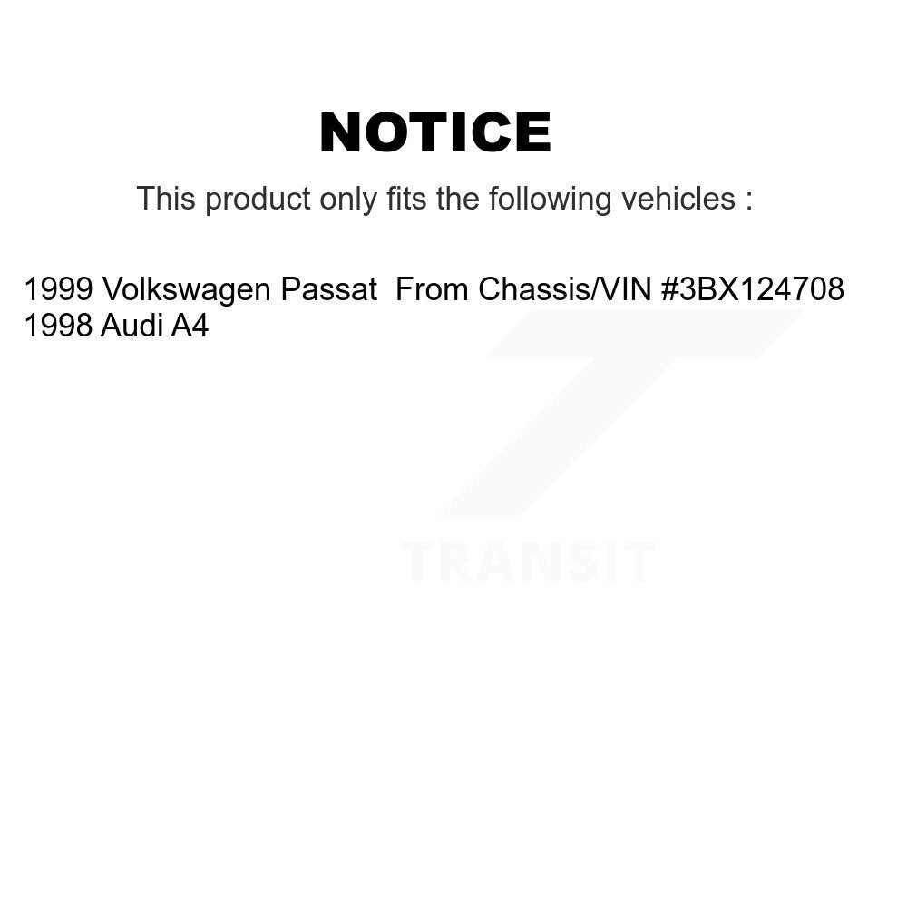 Kit de disques de frein à disque avant et plaquettes semi-métalliques pour Volkswagen Passat Audi A